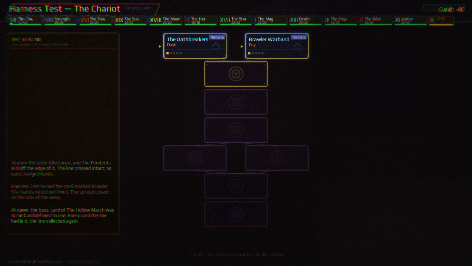 Post-run tarot reading